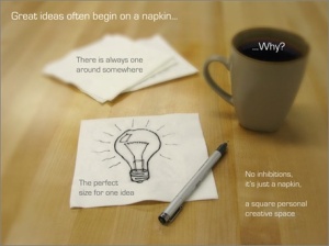 Napkin Ideas (one of the slides from the winning Napkin PC entry)